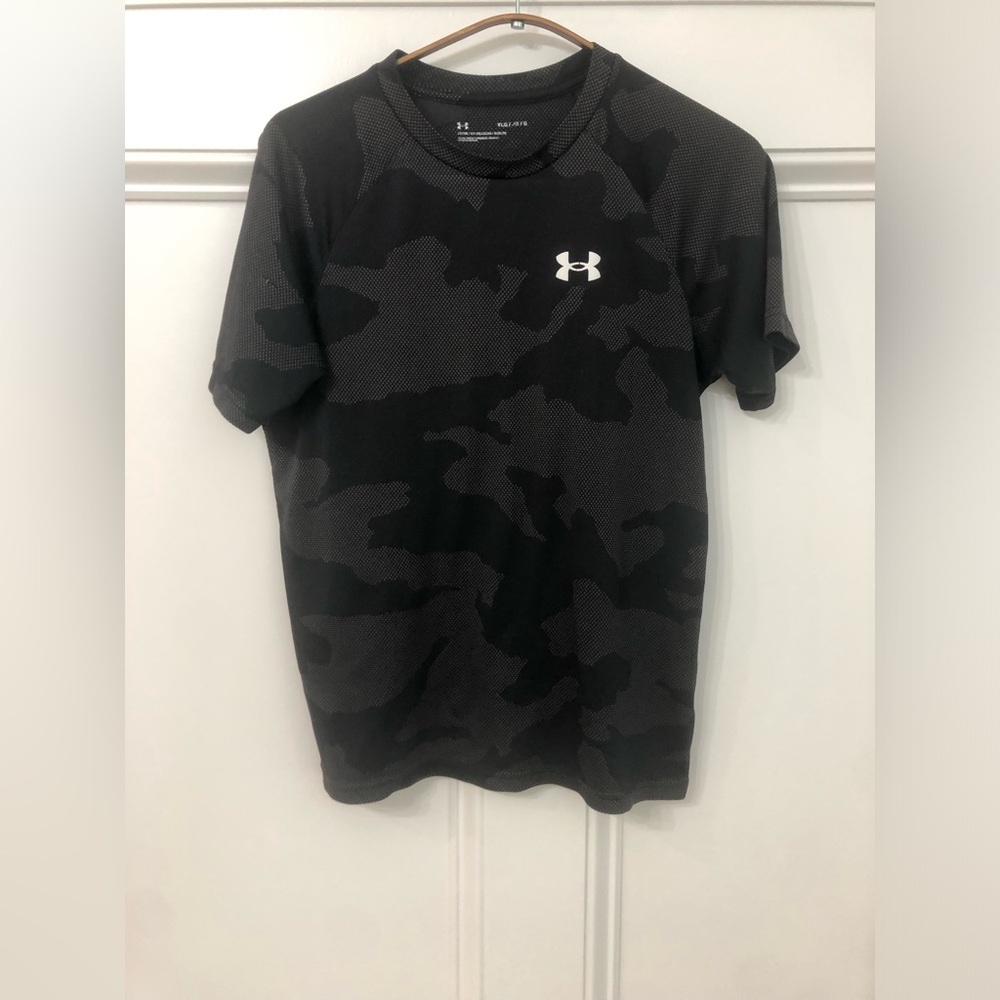 Under Armour Black Camo Short Sleeve Performance Tee boys